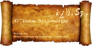 Ölbaum Szilveszter névjegykártya